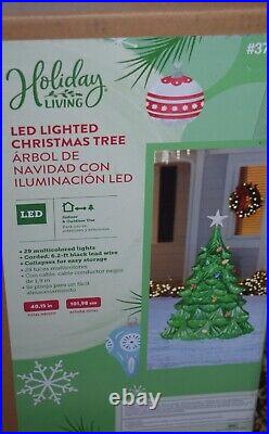NEW Holiday Living Lighted LED BLOW MOLD Christmas Tree 40 Tall