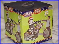NEW OVER 6' Lighted Skeleton Motorcycle Bike Halloween Airblown Inflatable-NEW