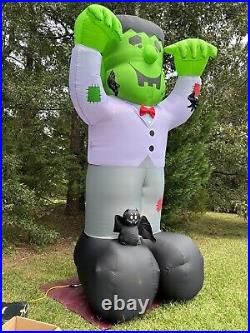 NEW RARE COLOSSAL 12-1/2' Lighted Halloween Frankenstein Inflatable Airblown-NEW