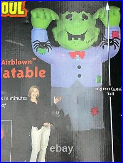 NEW RARE COLOSSAL 12-1/2' Lighted Halloween Frankenstein Inflatable Airblown-NEW
