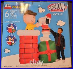 NEW Vintage Gemmy Air blown Peanuts Christmas Charlie Brown & Snoopy