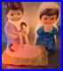 Nativity 3 Piece Set Lighted Blow Mold Christmas Jesus Mary Joseph