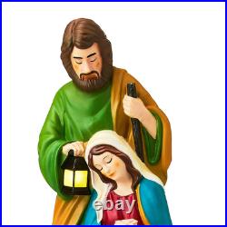 Nativity Blow Mold Light Up Scene withLED Lantern Holiday Time Christmas 32