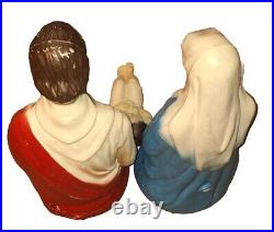 Nativity Blow Mold Set Mary Joseph Jesus Outdoor Christmas Lighted 28'