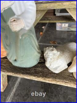 Nativity Set Blow Mold 11 Pcs Empire 3 Sheep 3 Kings Cow Shepard No Lights/cord