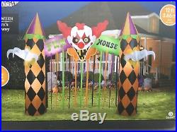 NewGemmy Airblown Inflatable Clowns Archway12ftLights and Sounds