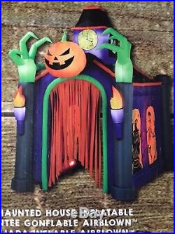 New 10.5 Ft Haunted House Tunnel Inflatable Halloween Cemetery Scary Pumpkin