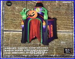 New 10.5 Ft Haunted House Tunnel Inflatable Halloween Cemetery Scary Pumpkin