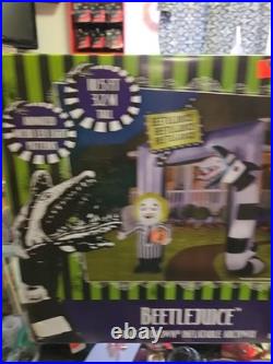 New 10.5' GEMMY ANIMATED BEETLEJUICE SANDWORM ARCHWAY Airblown Yard Inflatable