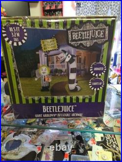 New 10.5' GEMMY ANIMATED BEETLEJUICE SANDWORM ARCHWAY Airblown Yard Inflatable