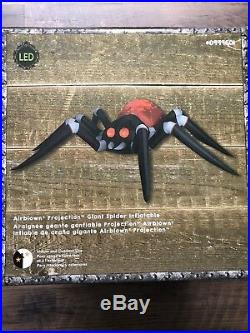 New 14 Ft Led Giant Spider Inflatable Haunted Halloween Airblown Projection