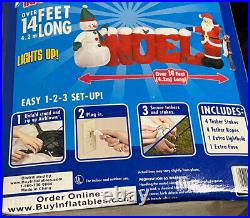 New 2006 Gemmy OVER 14' Noel Santa Snowman Lighted Christmas inflatable Airblown