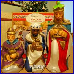 New 36 General Foam Wise Men Nativity Set Christmas Blow Mold Light Up Yard