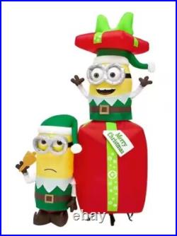 New 5 Ft Tall Universal Despicable Me Minion Elves Presents Inflatable By Gemmy
