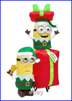 New 5 Ft Tall Universal Despicable Me Minion Elves Presents Inflatable By Gemmy