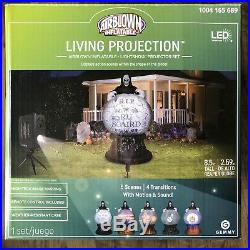 New 8.5ft Living Projection Reaper Globe Halloween Inflatable Airblown Gemmy RIP