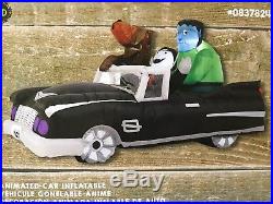 New Animated Black Cadillac Car Inflatable Halloween Frankenstein Dracula LED