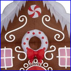 New Christmas Inflatable Gingerbread House Yard Decor 8.5ft Light Up Scene