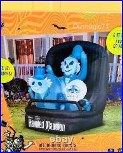 New Disney Haunted Mansion Hitchhiking Ghosts Doom Buggy Gemmy 6 Ft Inflatable