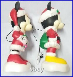 New Disney Mickey and Minnie Mouse Christmas Lighted Yard Decor Blow Mold 24