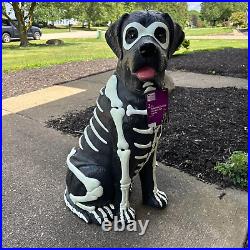 New Home Accents Halloween 2.5 Ft Glow In Dark Lab Black Labrador Dog Blow Mold