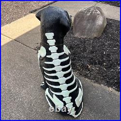 New Home Accents Halloween 2.5 Ft Glow In Dark Lab Black Labrador Dog Blow Mold