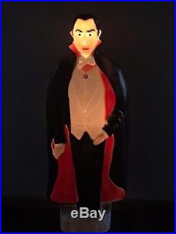 New Vtg Halloween 42 Union Bela Lugosi Lighted Blow Mold Decor Don Featherstone