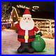 Nifti Nest 6 Ft Christmas Inflatable Decorations, Happy Santa Claus with Gift