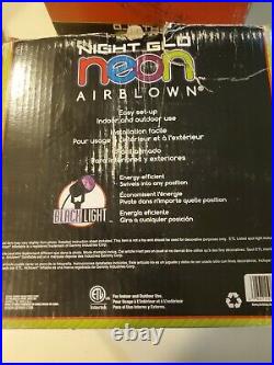 Night Glo Neon Airblown 5.5ft indoor & outdoor skull & Spiders
