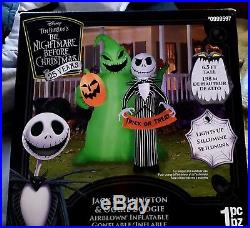 Nightmare Before Christmas Jack And Oogie Boogie Inflatable Outdoor Decor