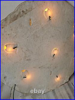 Noma celluloid Xmas Merry sign decor wreath vintage light up hanging toys unique