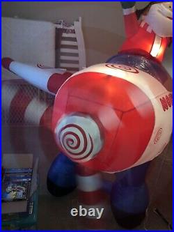 North Pole Express 8' Long Santa Clause Airplane Christmas Inflatable Airblown