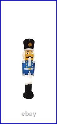 Nutcracker Blow Mold Christmas Decoration Blue 59 Toy Soldier Vintage Style