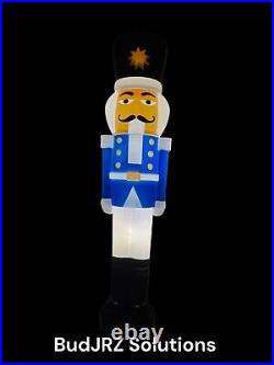 Nutcracker Blow Mold Christmas Decoration Blue 59 Toy Soldier Vintage Style