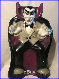 Old Vintage Count Dracula Plastic Halloween Blow Mold 37 Yard Decoration