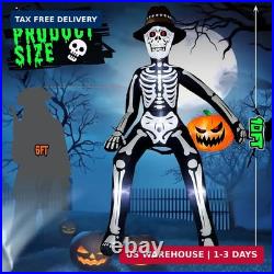 OurWarm 10FT Giant Skeleton Scary Halloween Inflatables Outdoor Decorations
