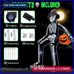 OurWarm 10FT Giant Skeleton Scary Halloween Inflatables Outdoor Decorations
