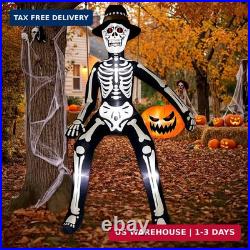 OurWarm 10FT Giant Skeleton Scary Halloween Inflatables Outdoor Decorations