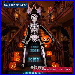 OurWarm 10FT Giant Skeleton Scary Halloween Inflatables Outdoor Decorations