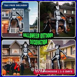 OurWarm 10FT Giant Skeleton Scary Halloween Inflatables Outdoor Decorations