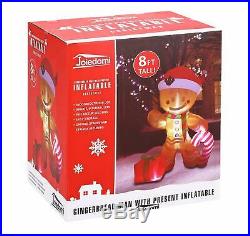 Outdoor Christmas Inflatable Decoration 8 FT GIANT Gingerbread Man Lighted Yard