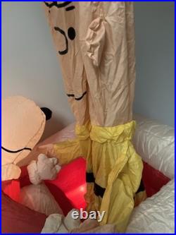 PARTS OR REPAIR Vintage Gemmy Air blown Peanuts Christmas Charlie Brown & Snoopy