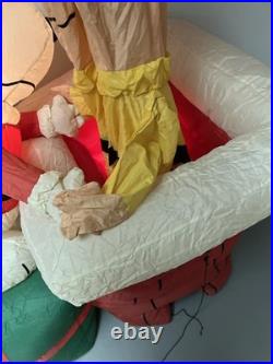 PARTS OR REPAIR Vintage Gemmy Air blown Peanuts Christmas Charlie Brown & Snoopy
