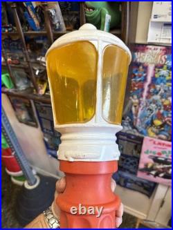 Pair Of 2 Vintage 40 Union Blow Mold Red Lantern Street Lamp Post Christmas