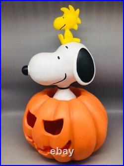 Peanuts Halloween Blow Mold Snoopy Woodstock Pumpkin LED Lighted Greeter 20 NEW
