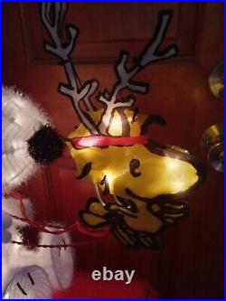 Peanuts Snoopy On House with Woodstock 3ft Pre Lit Light Yard Up Decoration Tinsel