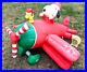 Peanuts Snoopy Red Baron Plane Airblown Inflatable Lights Up Propeller Spins 6F