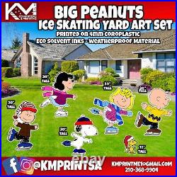Peanuts holiday Skating lawn décor Set 6pcs Yard Decoration Christmas