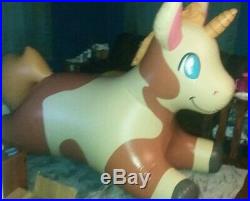 Phenod Inflatable Unicorn Brown And White Over 7 Feet Long No Leaks