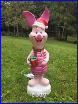 Piglet Winnie The Pooh Christmas Blow Mold Light Up Holiday Decor Gemmy Disney